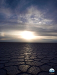 Nascer do sol no Deserto Salar de Uyuni, Bolívia