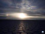 Nascer do sol no Deserto Salar de Uyuni, Bolívia